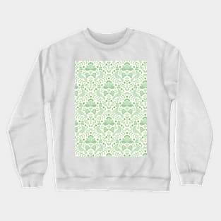 Symmetrical birds and flowers pattern Crewneck Sweatshirt